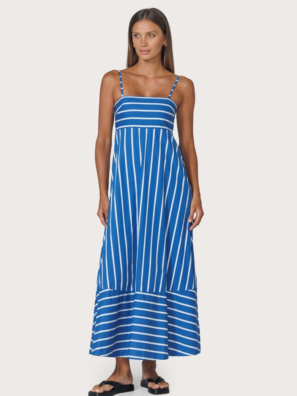 Lusana Tashi Poplin Dress in Vacay Stripe